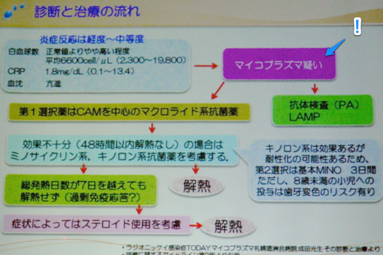 マイコプラズマ感染症の診断と治療の流れ.png マイコプラズマ感染症の診断と治療の流れ